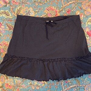 Ann Taylor loft size large miniskirt polkadot blue